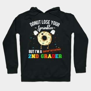 2nd Grade Back to School Quarantine Funny Donut Second Grade Hoodie